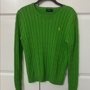 Polo by Ralph Lauren Bright Green Cable Knit Sweater